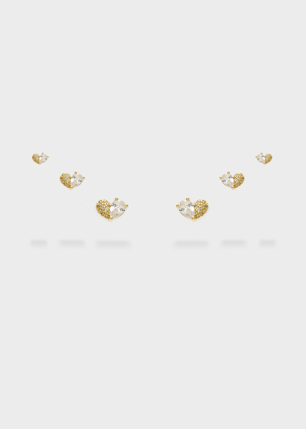 Set di orecchini Hearts con zirconi