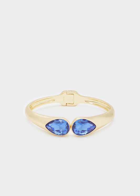 BRACCIALE ORO RIGIDO E PIETRA BLU