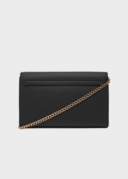 Borsa a tracolla con logo frontale