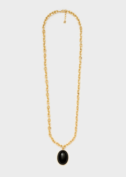 Collana Cleo con pietra pendente nero