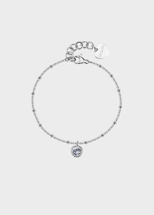 Bracciale Aurora in acciaio con cristallo pendente