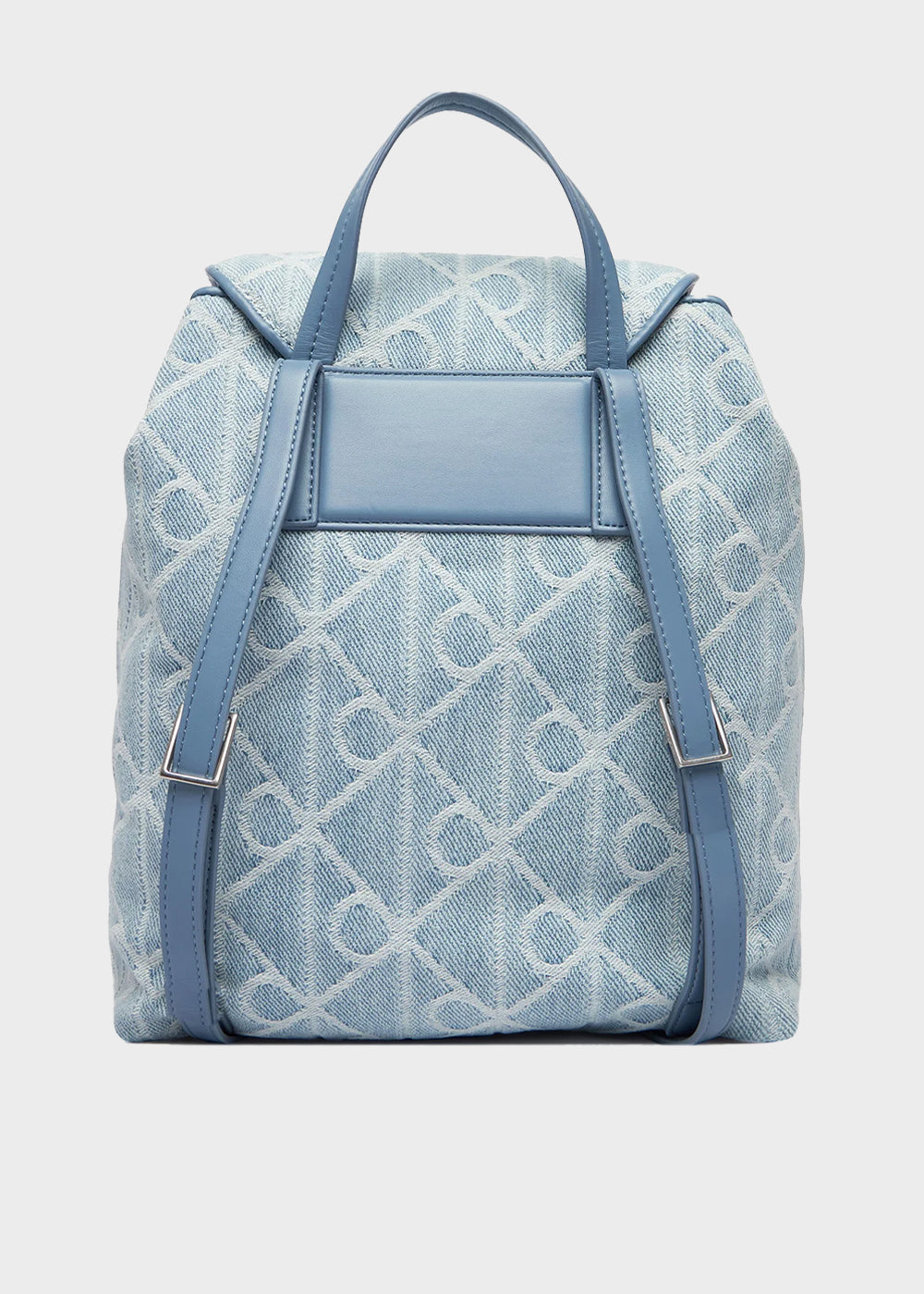 Zaino denim in jacquard con logo