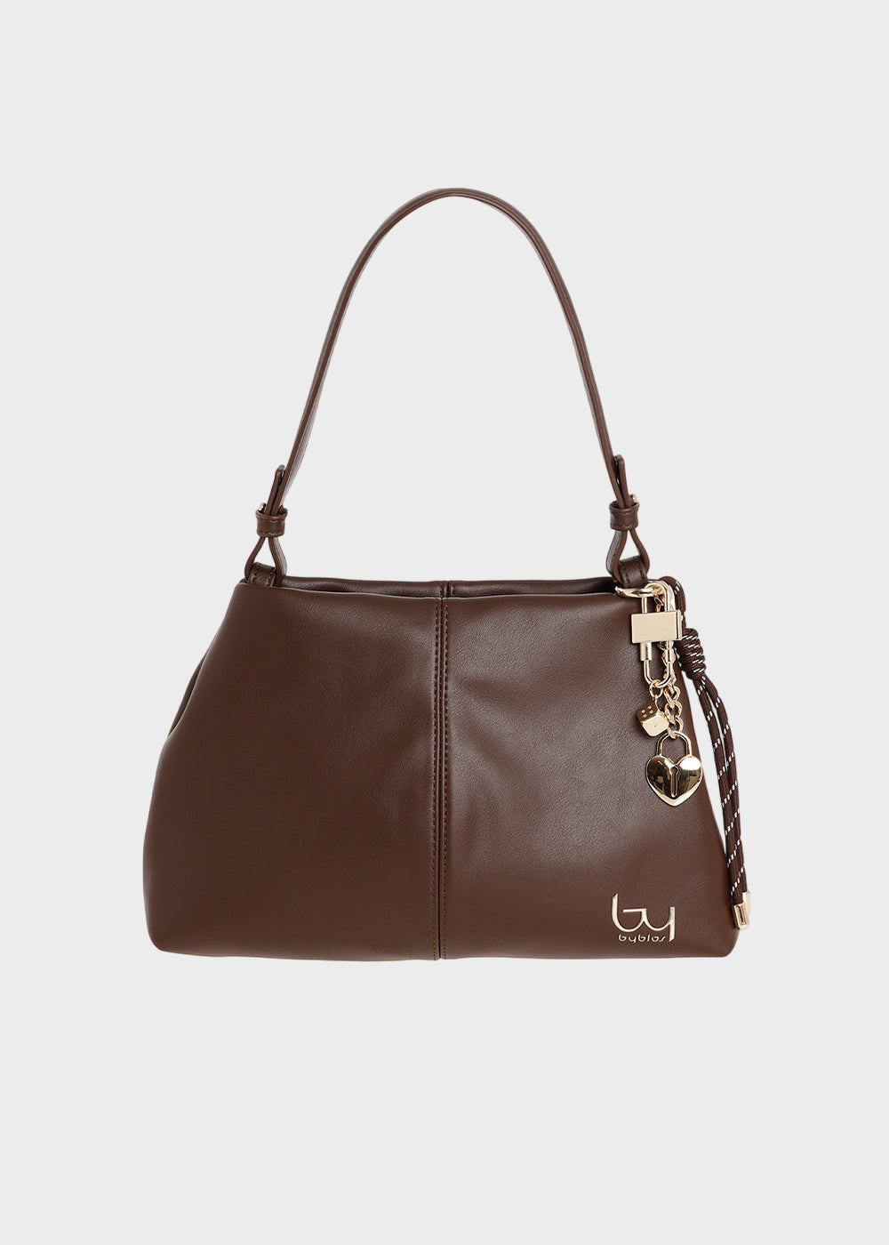Borsa piccola a spalla morbida Bay con charm