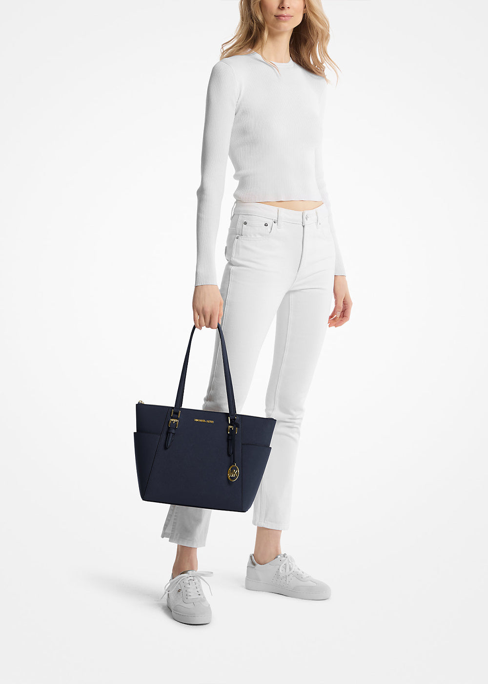 Borsa da spalla Charlotte grande con logo