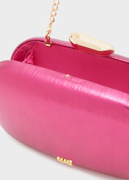 CLUTCH GIADA METALLIC FUCSIA