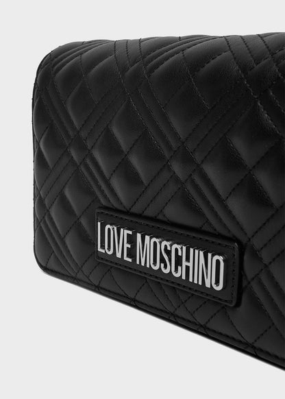 Borsa a tracolla con logo frontale