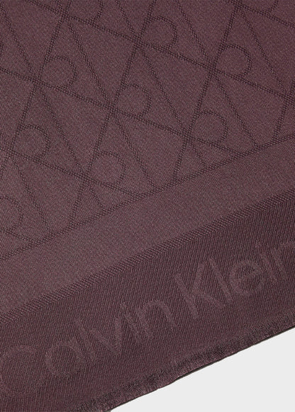 Sciarpa morbida con logo tono su tono