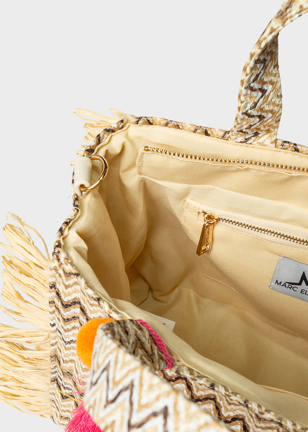 Borsa da Mare Buby S.Claire M in effetto rafia, con tracolla