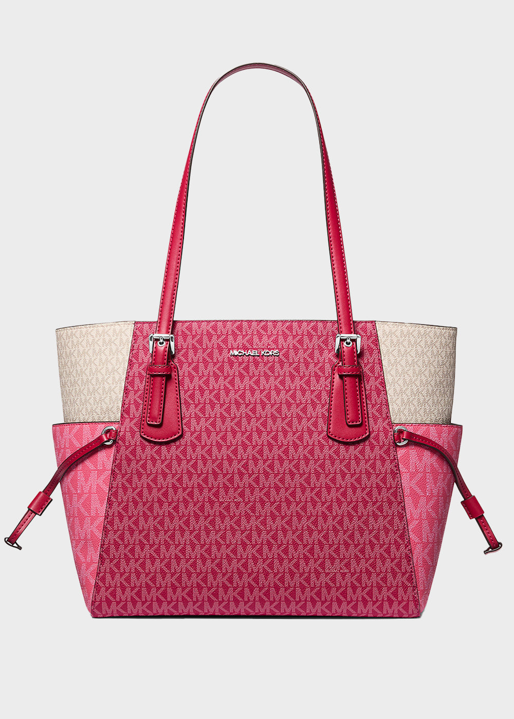 Borsa tote Voyager grande con stampa logo color block