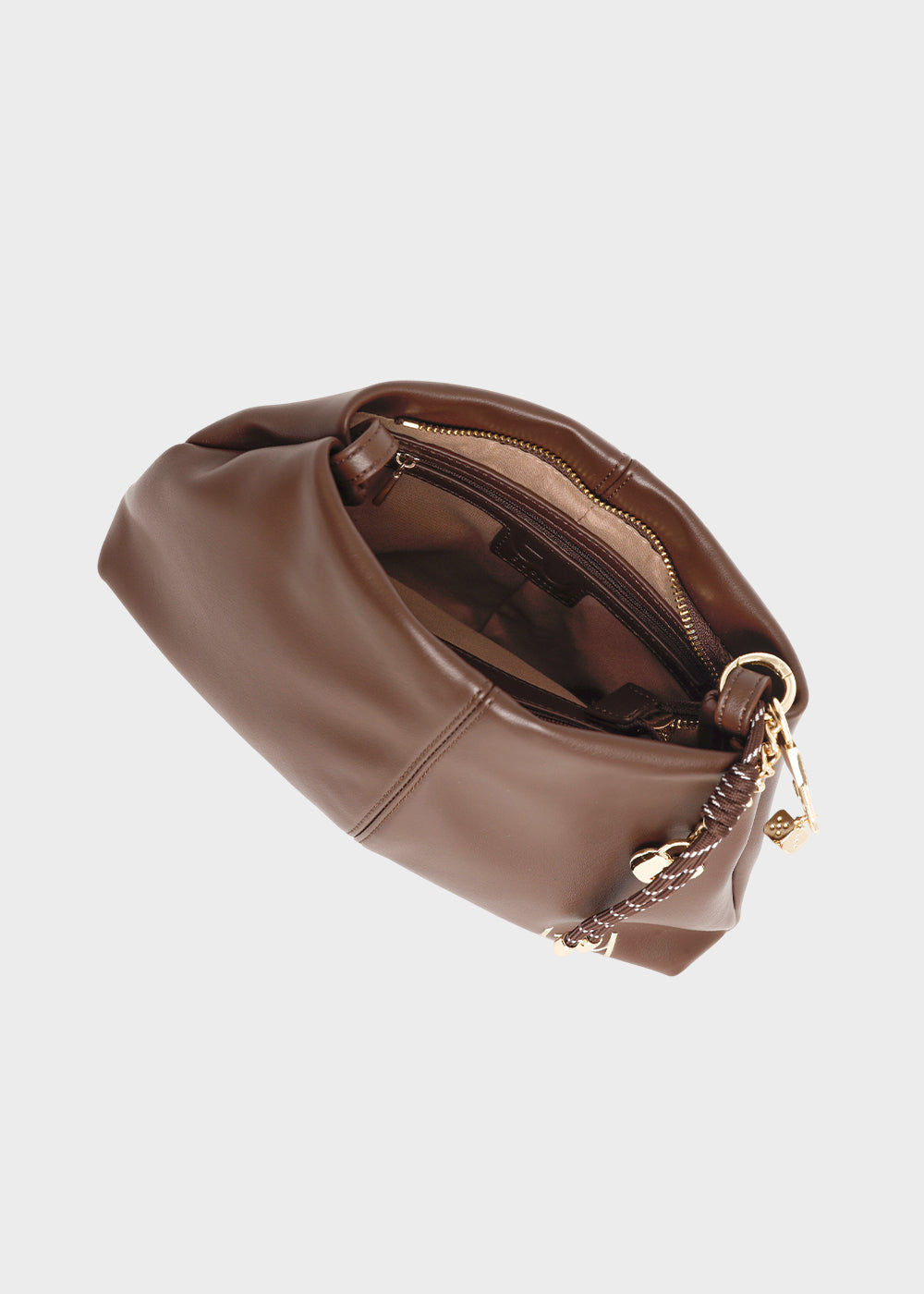 Borsa piccola a spalla morbida Bay con charm-3