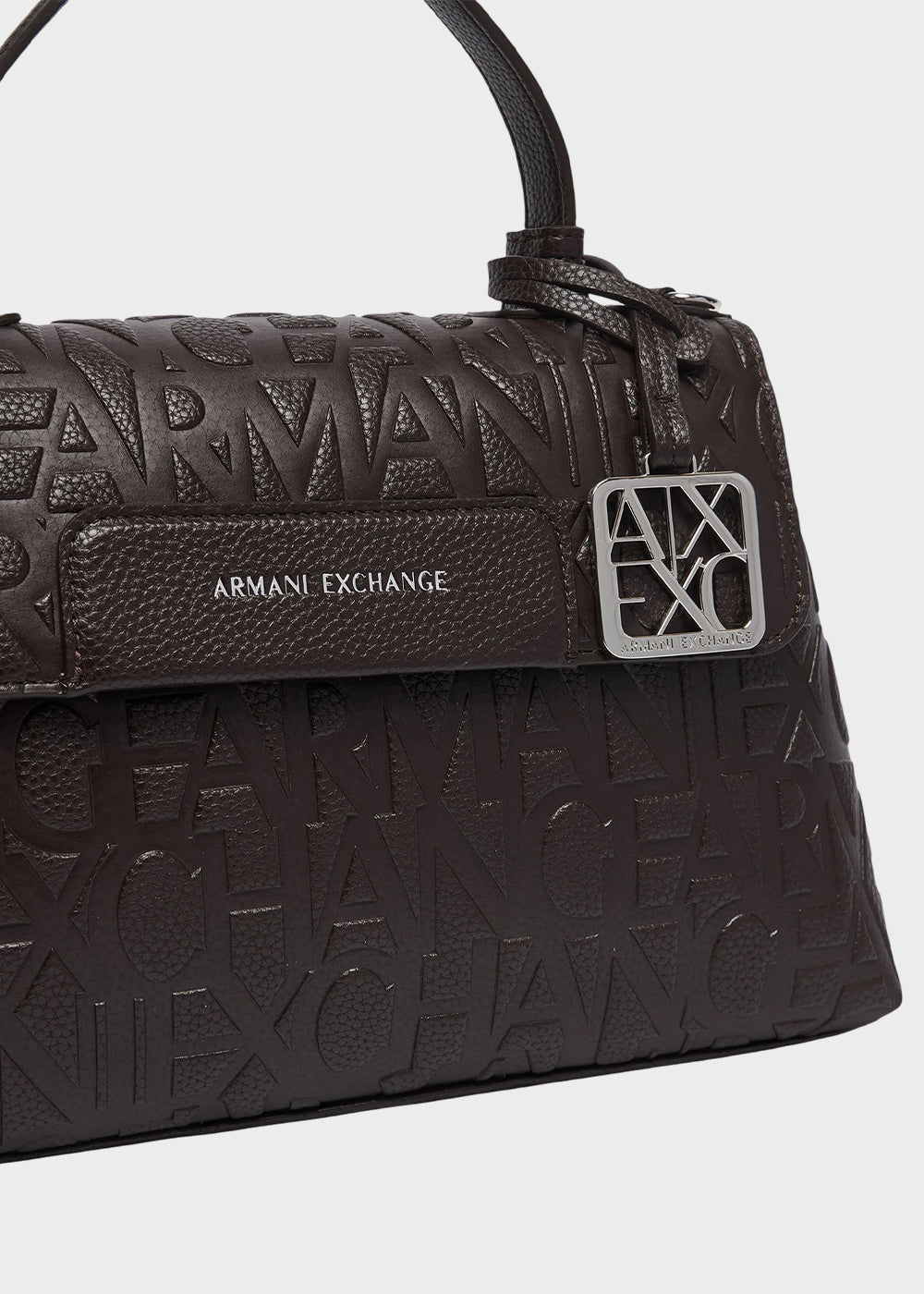 Borsa a mano con tracolla Liz Pebble con logo all over-3