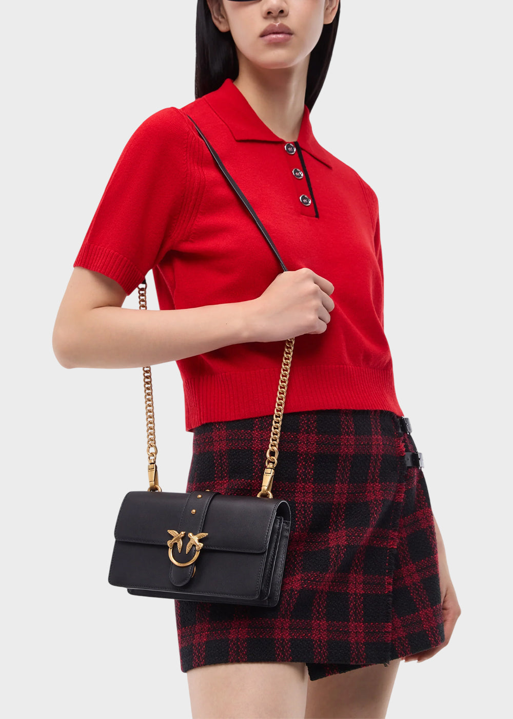 Borsa a tracolla piccola Love Bag One in pelle New Buckle-2