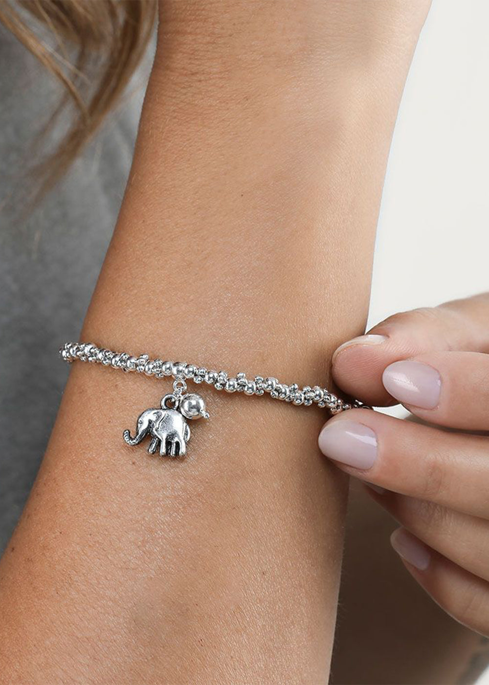 Elastic Bracelet Elephant Pendant