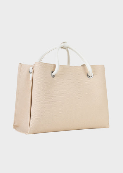 Borsa a mano con tracolla Alexia in pelle sintetica ad effetto tessuto
