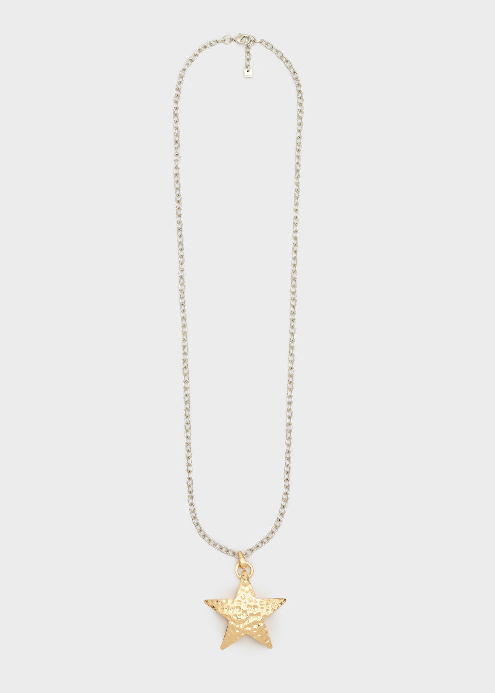 Hammered Star Chain Necklace