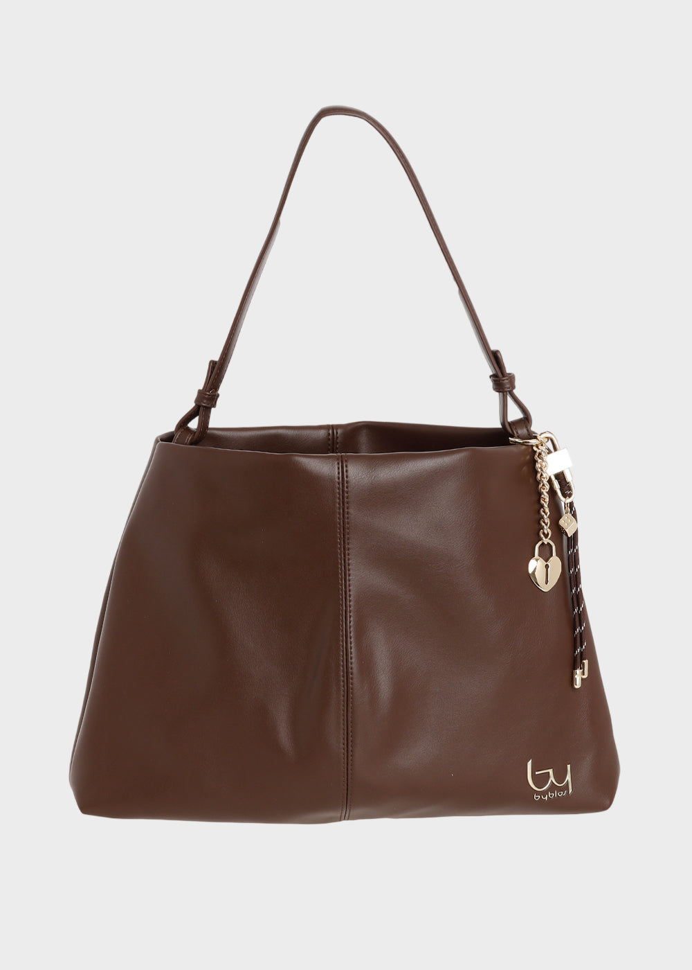 Borsa a spalla morbida Bay con charm-1