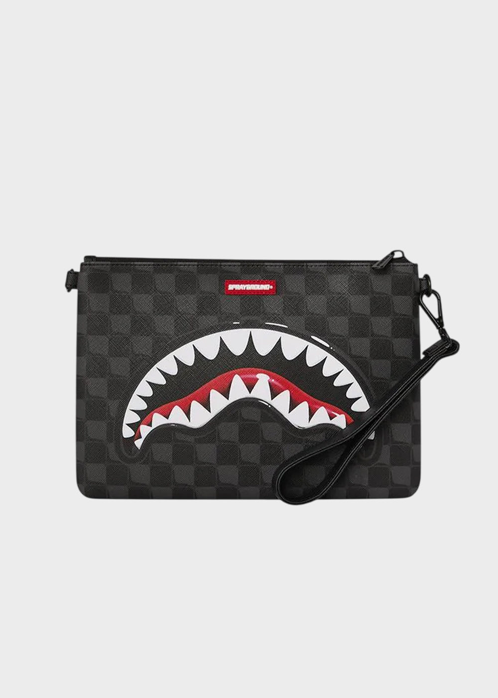Pochette Dripping Shark in Paris con tracolla e manico da polso