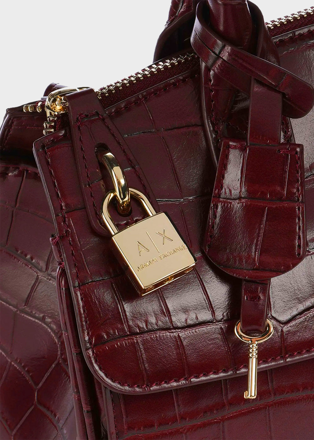 Borsa a mano con tracolla Jane Croco Tote M-3