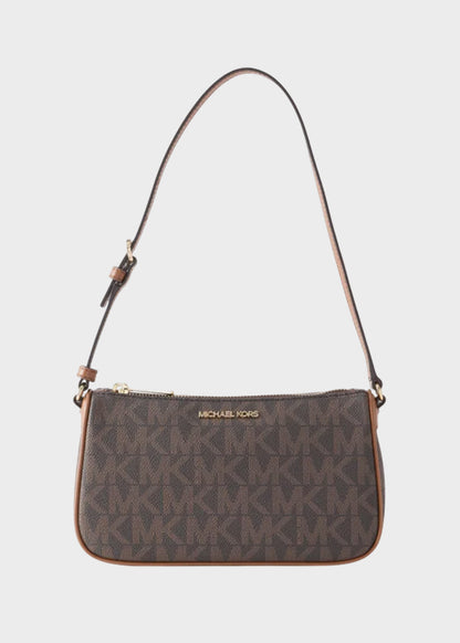 Borsa a spalla Jet Set con logo all over