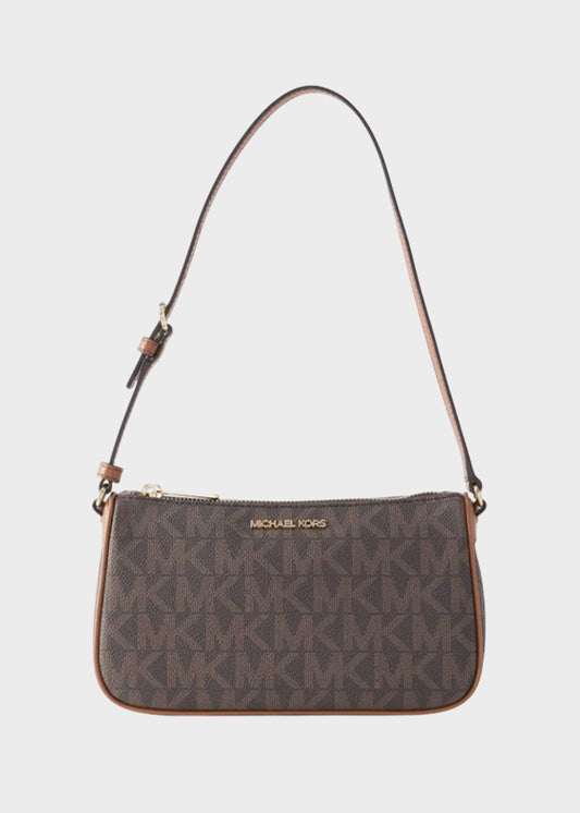 Borsa a spalla Jet Set con logo all over