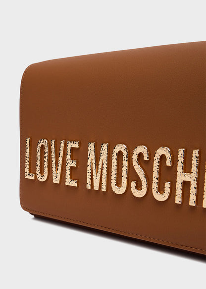 Borsa a tracolla con logo frontale