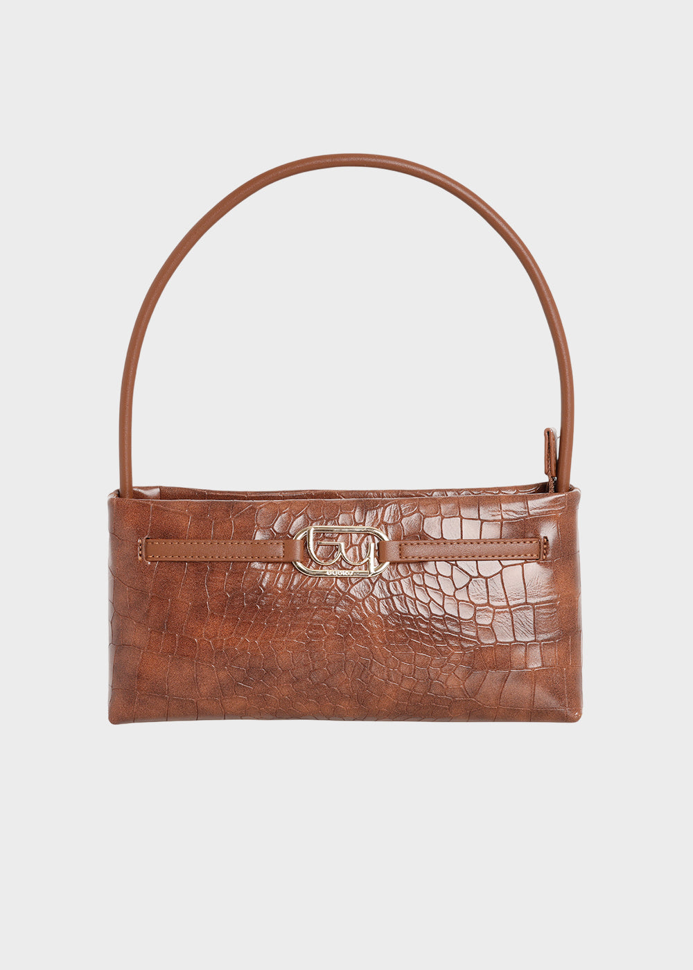 Borsa piccola a spalla Tenderness effetto coccodrillo
