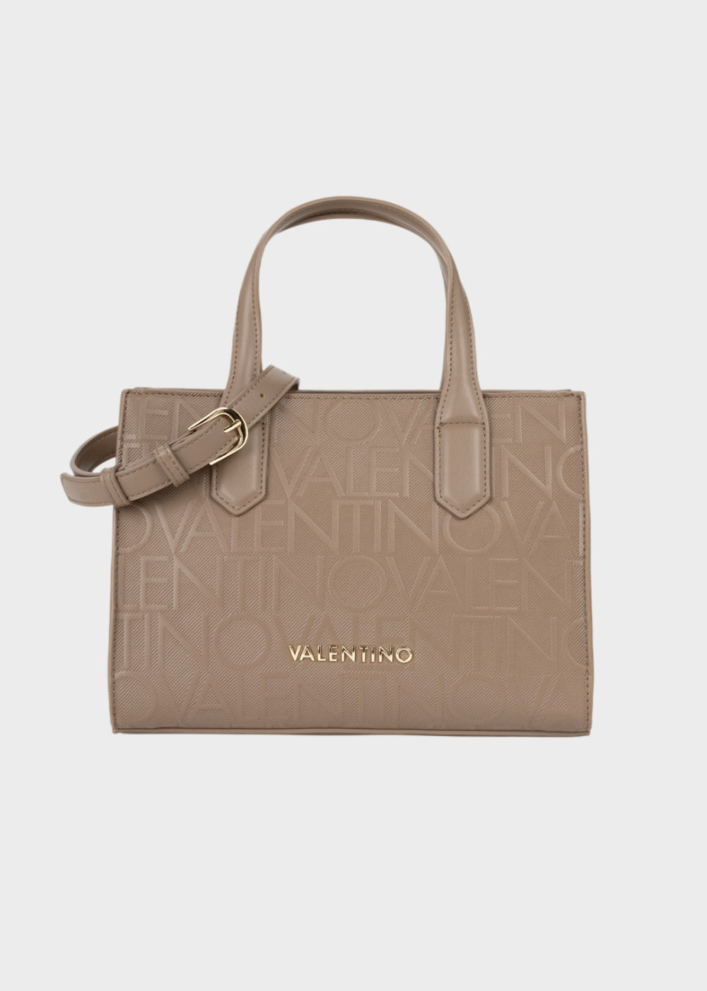 Borsa a mano Ginevra Re con tracolla e logo all over