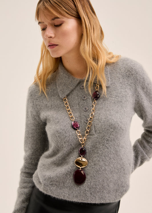 Glaze Resin Pendant Necklace