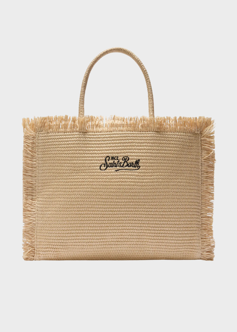 Borsa da mare grande Vanity Straw in tessuto effetto paglia