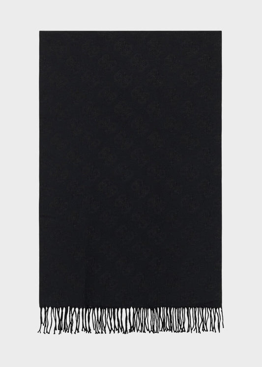 Sciarpa con logo all over e frange (70 x 180 cm)