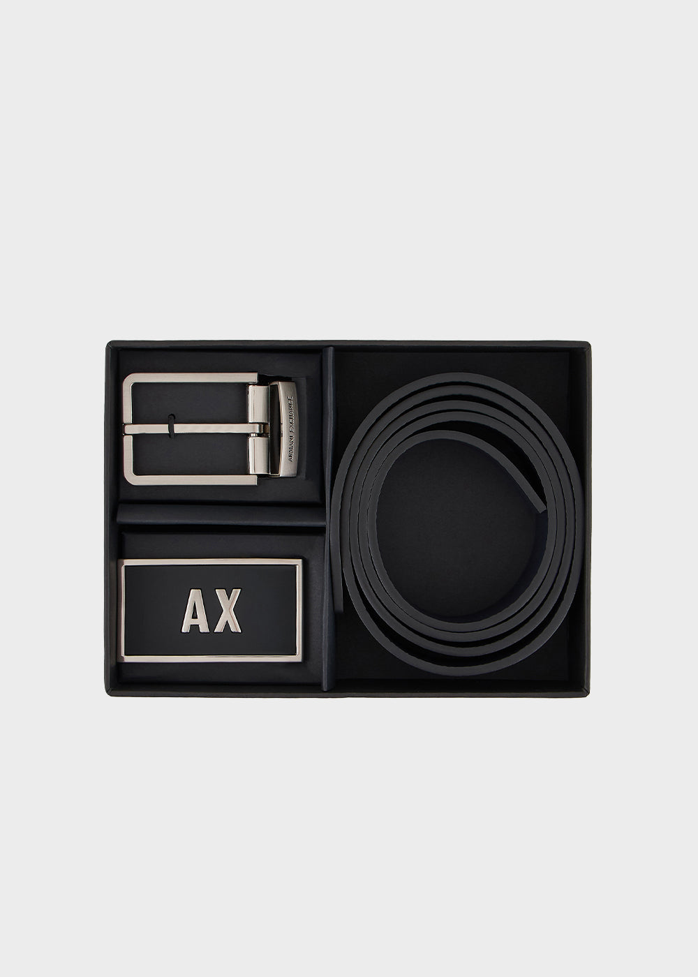 Set cintura reversibile con due fibbie (3 cm)