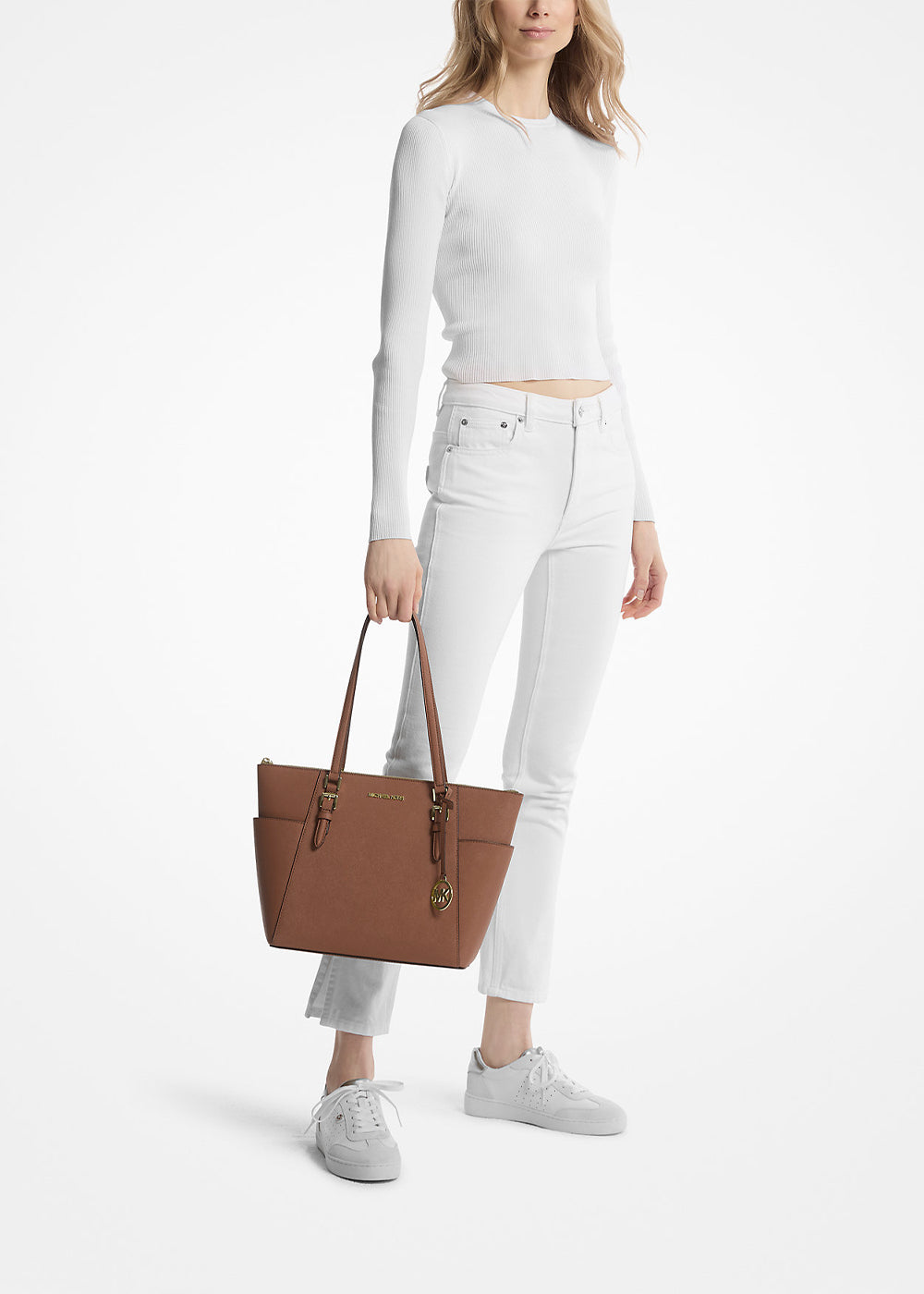 Borsa da spalla Charlotte grande con logo
