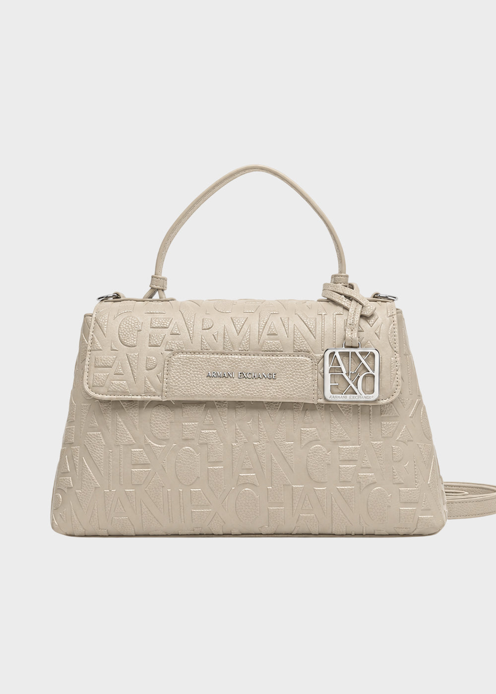 Borsa a mano con tracolla Liz Pebble con logo all over