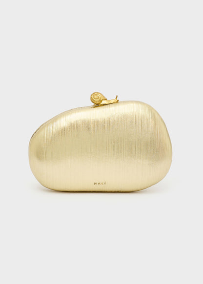 Clutch Zahra con chiusura Chiocciola e tracolla a catena