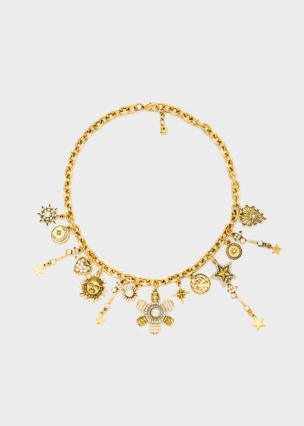 Collana Elis fiore pendente e pietre