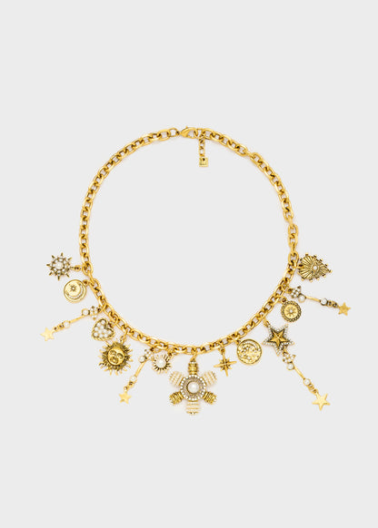 Collana Elis fiore pendente e pietre