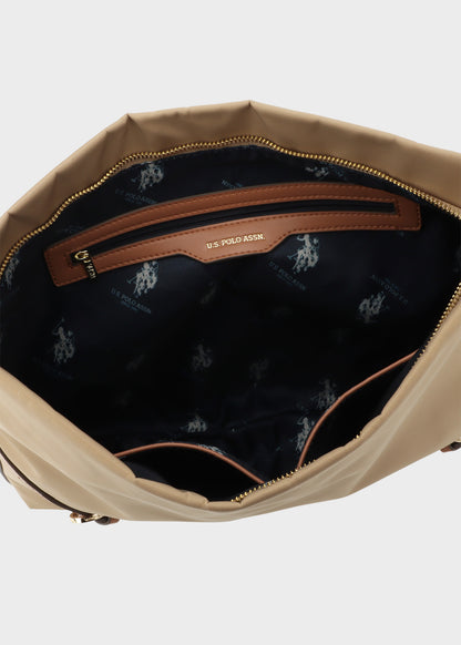 Borsa a spalla Houston Horizontal in tessuto con tracolla
