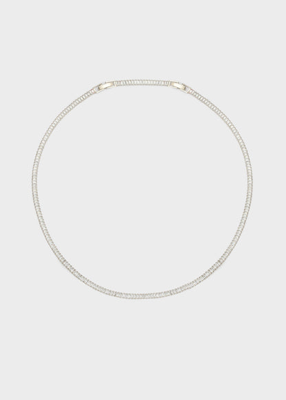 Collana tennis baguette