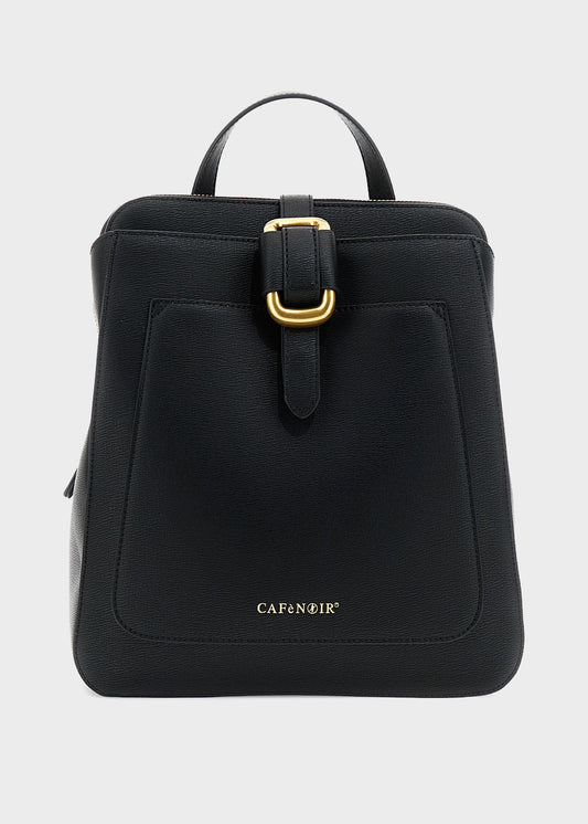 Backpack with metal loop and front pocket