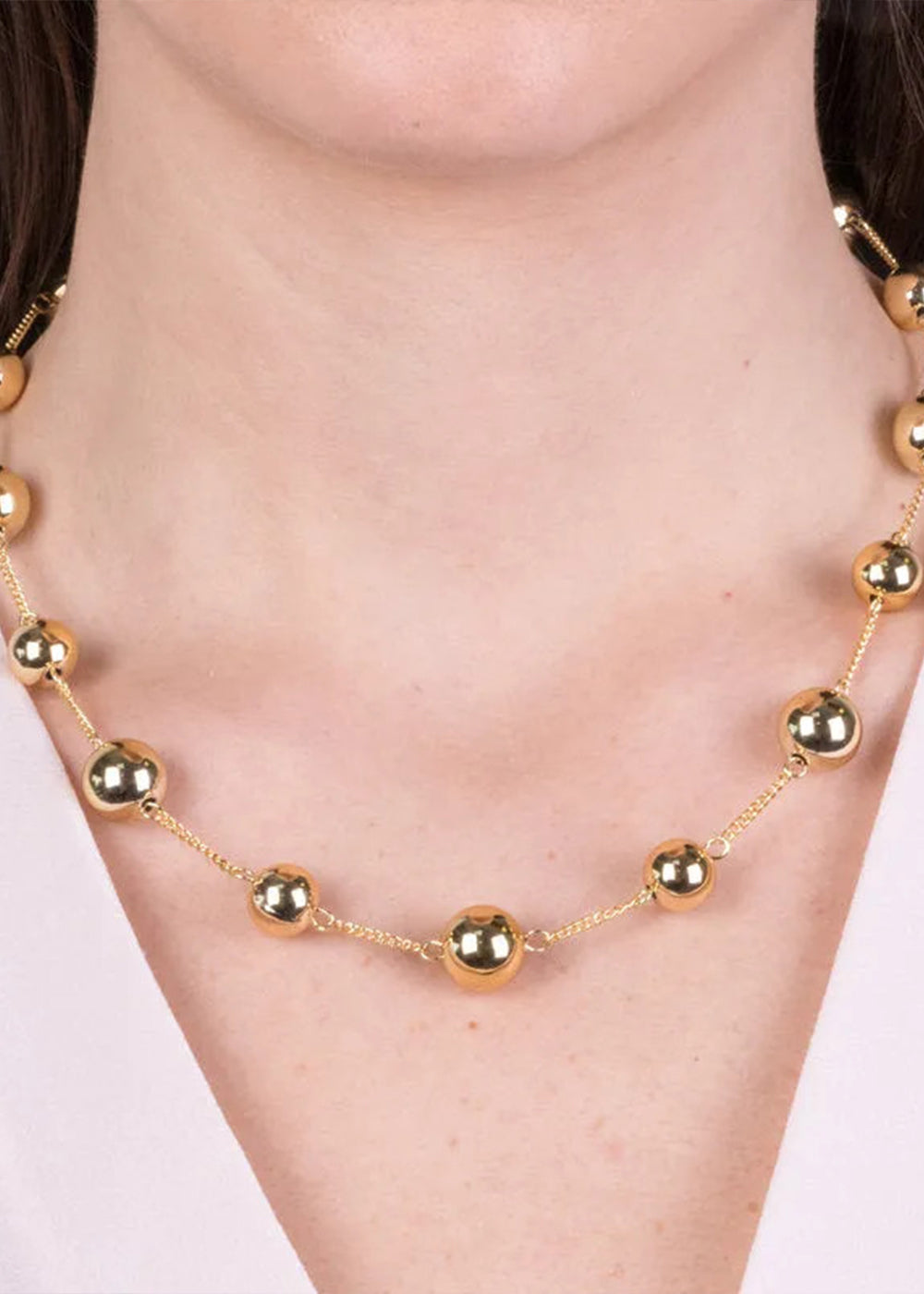 Collana in Metallo color oro con sfere