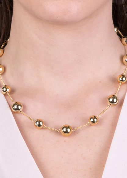Collana in Metallo color oro con sfere