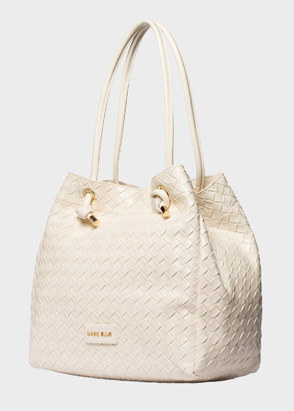 Borsa a spalla Bryanna Plait con trama ad effetto intreccio