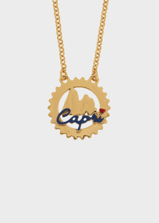 Collana in Metallo color oro Faraglioni e Capri