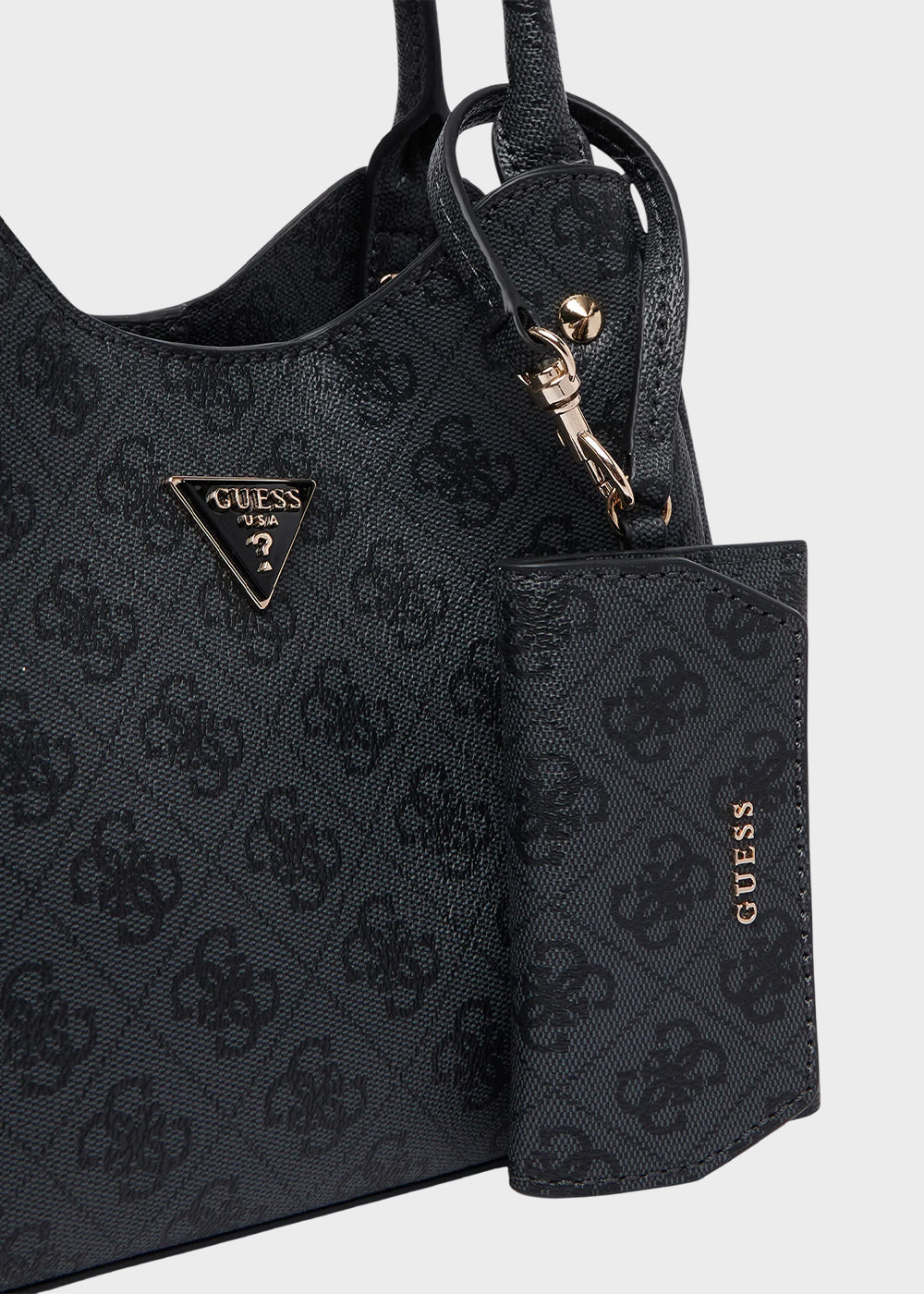 Borsa a mano Lorella Logo con tracolla e charm con logo all over-3