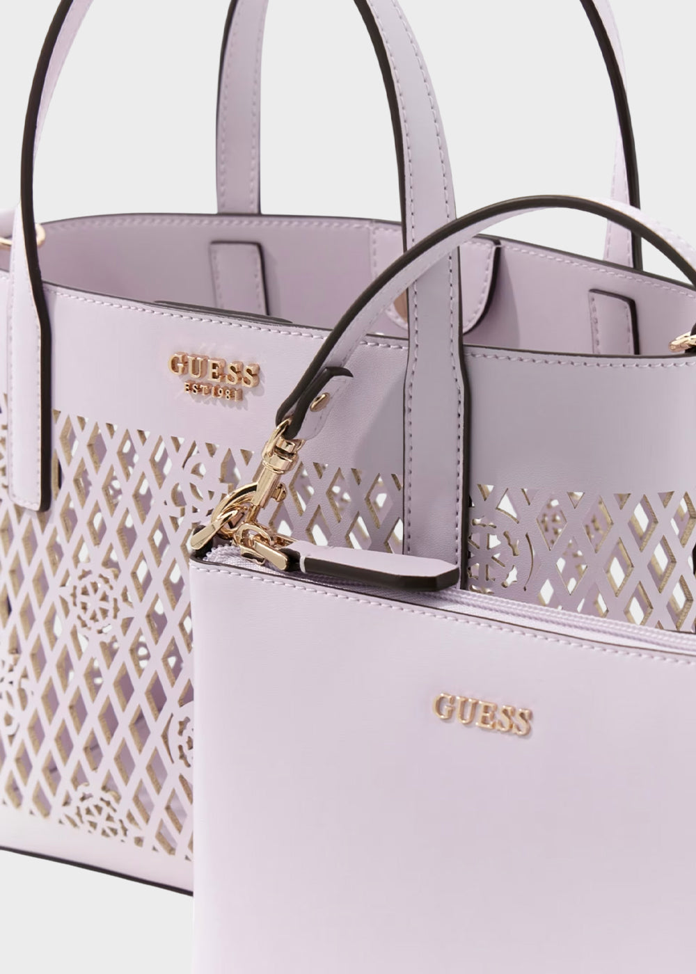 Borsa a mano forata con tracolla Letty Mini con pochette interna