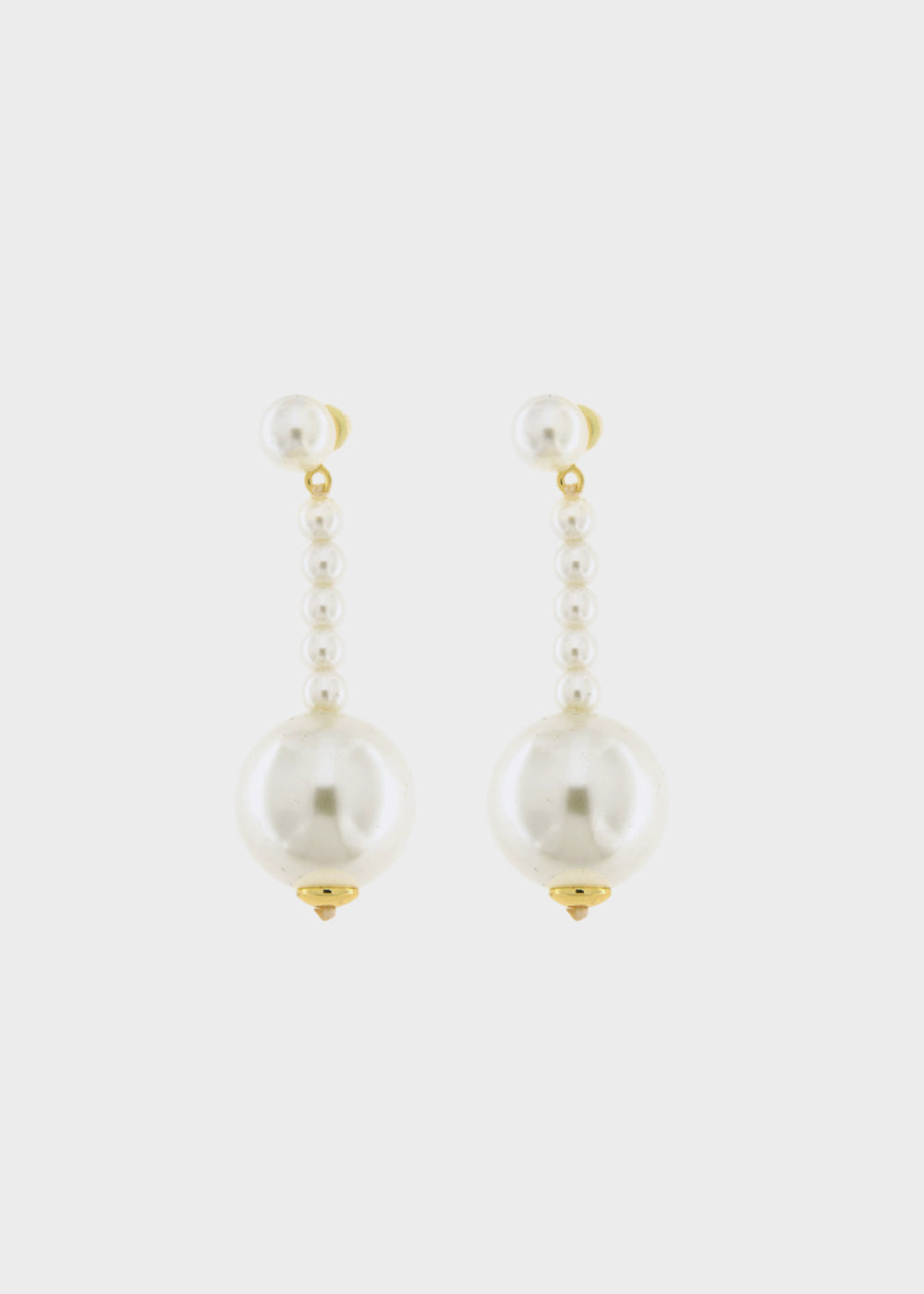 Orecchini pendenti in Metallo color oro con perle