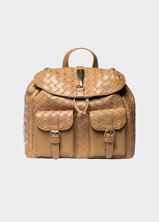 Zaino Colorado S Plait con pattina, tasche frontali e trama ad effetto intreccio