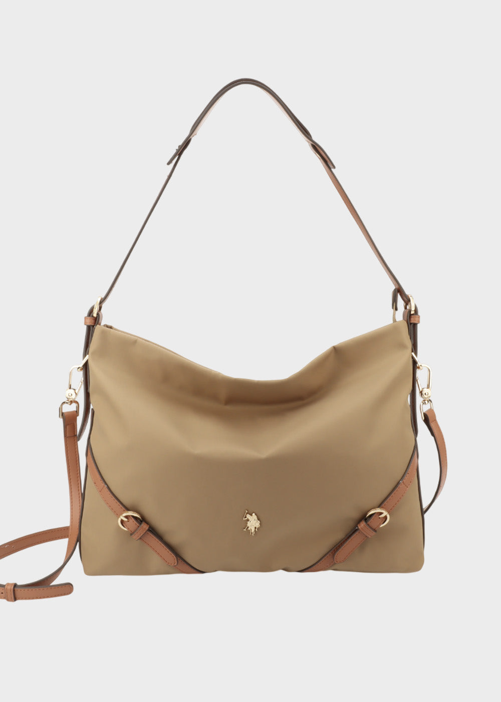 Borsa a spalla Houston Horizontal in tessuto con tracolla