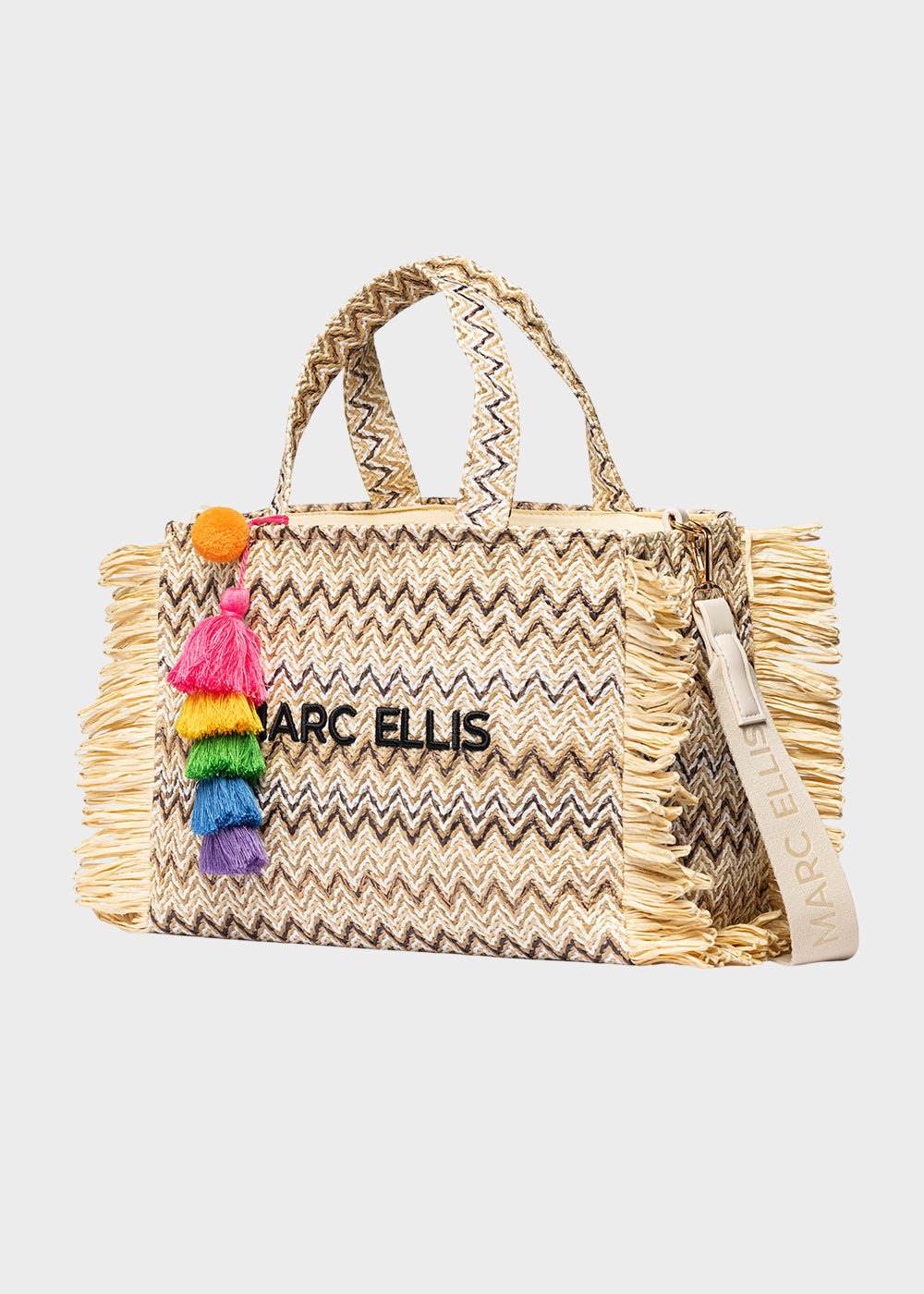 Borsa da Mare Buby S.Claire M in effetto rafia, con tracolla