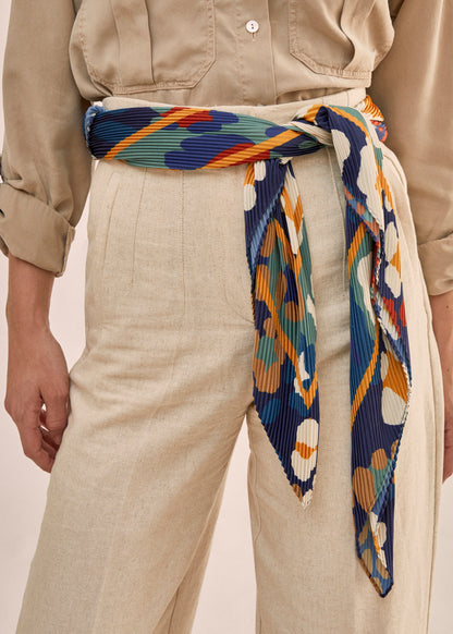 FOULARD PRINTEMPS PLISSE